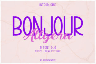 Bonjour Allgera Duo: Elegant Script and Sans Serif Font