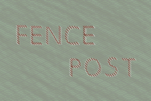 Fencepost and the Visual Impact of a Slanted Font with Perspective Illusion