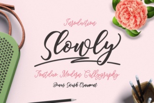 Slowly: A Handwritten Calligraphy Font That Brings Elegance to Your Designs