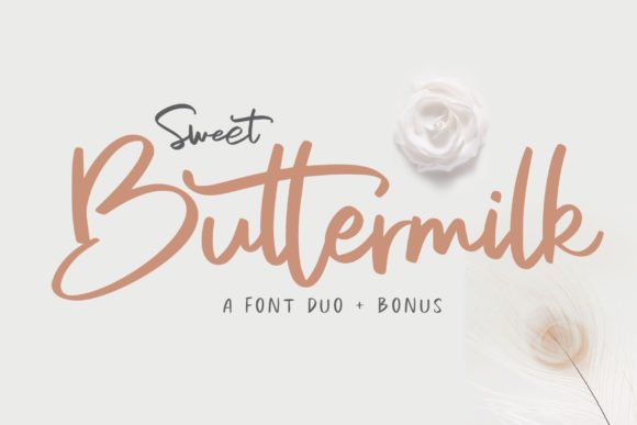 Sweet Buttermilk Duo: A Whimsical Font for Strategic Design