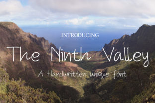 The Ninth Valley: A Handwritten Font for Creative Expression